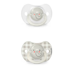 מוצץ פיז' זוהר בחושך Night & Day SX Pro 0-6 זוג-פיל אפור